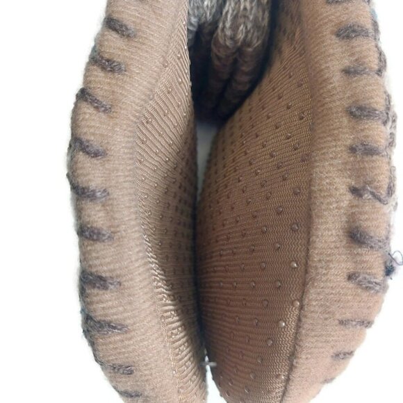 MUK LUKS Mens Slipper Socks Size L/XL Shoe Size 11/13 Tan Tree Warm Comfortable - Picture 4 of 5
